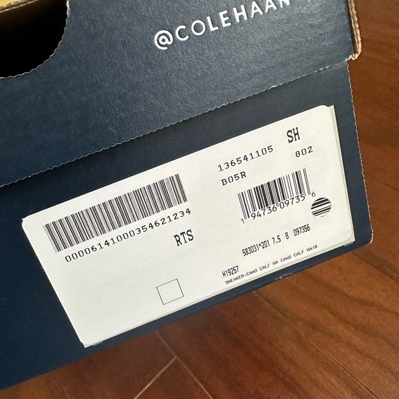 NIB ColeHaan Olson Sneaker in Camouflage calf hair leopard size 7.5 - Picture 6 of 6
